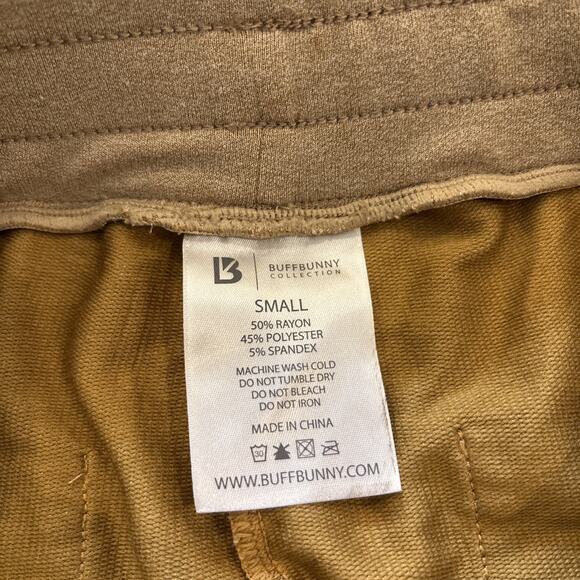 Buff Bunny Joggers Womens Small Brown Tapered Drawstring Mid Rise 27” In - Picture 3 of 8